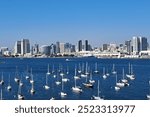 San Diego, California sailboats in bay