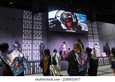 San Diego, California, USA - July 20 2022: Star Wars Display At The San Diego Comic Con International 2022.