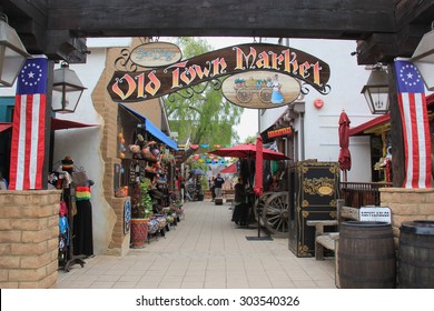San Diego, California, USA - May 25, 2015: Old Town San Diego is the oldest settled area in San Diego and is the site of the first European settlement in present-day California.