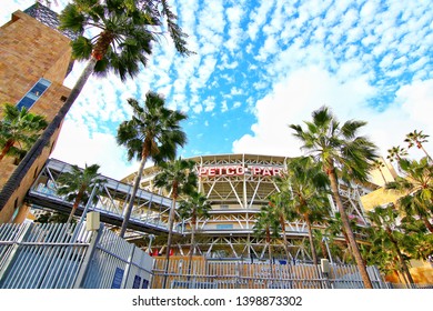 San Diego, California, USA-01 March 2015：Petco Park Stadium, home of the Padres baseball team, in San Diego. Petco Park is an open-air ballpark in downtown San Diego, California