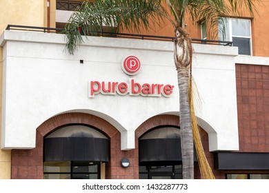 San Diego, California/United States - 05/31/2019: A Store Front Sign For The Boutique Gym Chain Known As Pure Barre