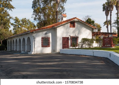 SAN DIEGO, CALIFORNIA/USA - MARCH 31, 2018:  The Santa Margarita Ranch House On Marine Corps Base Camp Pendleton, Which Served As Headquarters Of One Of The Largest Ranchos In California Until 1942. 