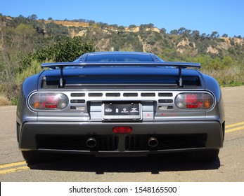 San Diego, California/USA - Summer 2018: 1993 Bugatti Eb110 GT From Behind