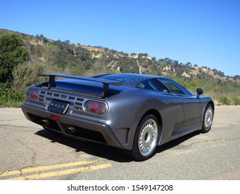 San Diego, California/USA - Summer 2018: 1993 Bugatti Eb110 Gt Rear View