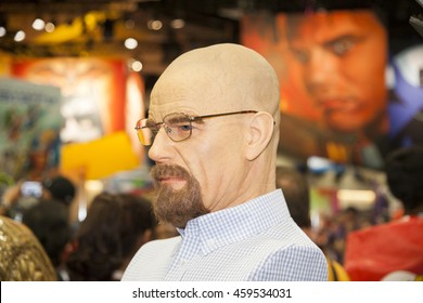 SAN DIEGO COMIC CON: July 20, 2016. A lifelike replica of Bryan Cranston's Breaking Bad character Walter White on display at the annual pop culture and comic book convention in San Diego, California.