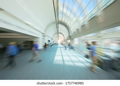 The San Diego Convention Center With Motion Blur Effect :Abstract Background.