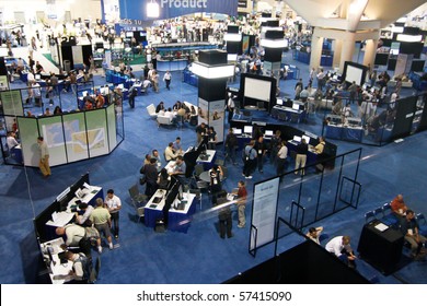 SAN DIEGO - JULY 14: ESRI (Environmental Systems Research Institute) User Convention Trade Floor. July 14, 2010 In San Diego California