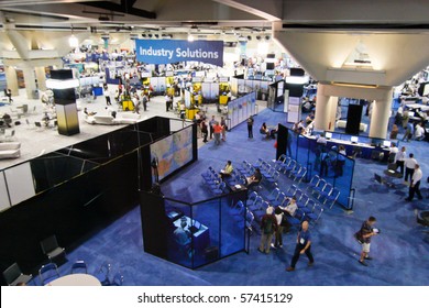 SAN DIEGO - JULY 14: ESRI (Environmental Systems Research Institute) User Convention Trade Floor. July 14, 2010 In San Diego California