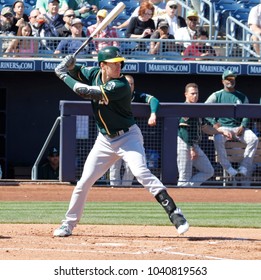 San Diego Padres Cactus League At Peoria Sports Complex, 2018, Chadwick Hudson, Shortstop, Oakland, Athletics, Spring Training