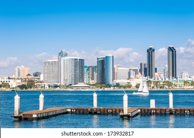 San Diego Skyline From Coronado Island