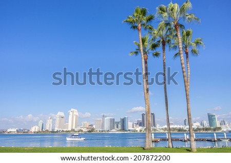 San Diego skyline view from Coronado Island