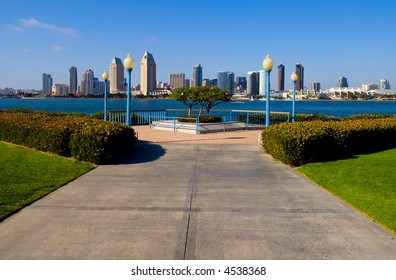 San Diego Skyscrapers From Coronado Island