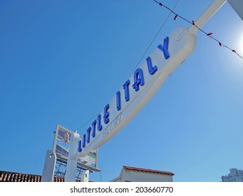 San Diego, USA - February 4, 2011: Sign Of Little Italy In San Diego