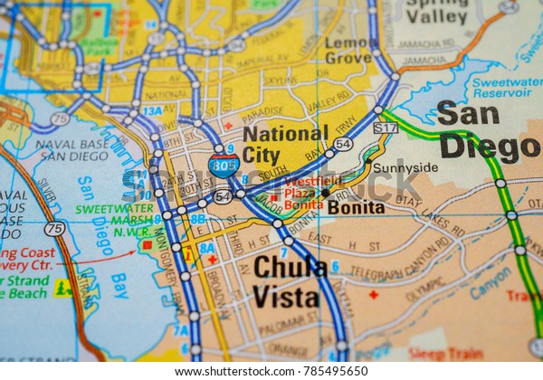 San Diego Usa Map Stock Photo Edit Now 785495650