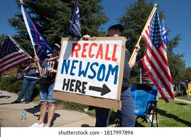 San Dimas, CA / USA / 09/19/2020 Voters Asking To Recall Gavin Newsom, California President