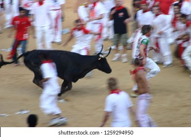 San Fermin. Most International Festival In Spain. Pamplona - July 2018