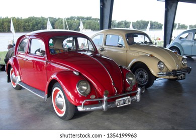 San Fernando, Buenos Aires/ Argentina. March 3rd 2013. A Few Volkswagen Beetle In The Third South American Meeting Of Volkswagen Vehicles Cooled By Air Or Derivatives.