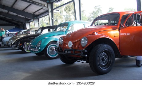 San Fernando, Buenos Aires/ Argentina. March 3rd 2013. A Few Volkswagen Beetle In The Third South American Meeting Of Volkswagen Vehicles Cooled By Air Or Derivatives.