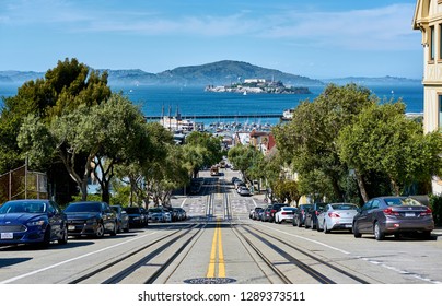 SAN FRANCISCO - APRIL 23, 2018: Hyde street in San Francisco, California, USA