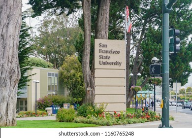 San Francisco, AUG 17: Exterior View Of The San Francisco State University On AUG 17, 2018 At San Francisco, California