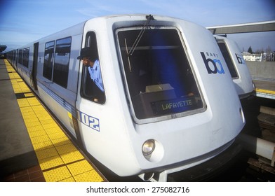 The San Francisco Bay Area Rapid Transit Train, Commonly Referred To As BART, Carries Commuters To Its Next Destination