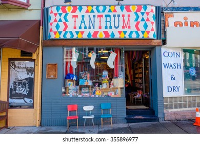 SAN FRANCISCO, CA - DECEMBER 10, 2015: Tantrum Kids Store In The Haight Neighborhood Of San Francisco California.