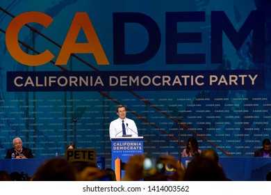 San Francisco, CA - June 01, 2019: Presidential Candidate Pete Buttigieg, Mayor Of South Bend Indiana, Speaking At The Democratic National Convention At Moscone Center In San Francisco, CA