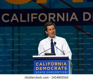 San Francisco, CA - June 01, 2019: Presidential Candidate Pete Buttigieg, Mayor Of South Bend Indiana, Speaking At The Democratic National Convention At Moscone Center In San Francisco, CA