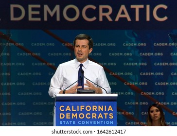 San Francisco, CA - June 01, 2019: Presidential Candidate Pete Buttigieg, Mayor Of South Bend Indiana, Speaking At The Democratic National Convention At Moscone Center In San Francisco, CA