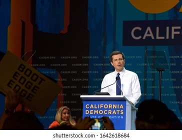 San Francisco, CA - June 01, 2019: Presidential Candidate Pete Buttigieg, Mayor Of South Bend Indiana, Speaking At The Democratic National Convention At Moscone Center In San Francisco, CA