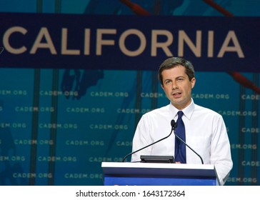 San Francisco, CA - June 01, 2019: Presidential Candidate Pete Buttigieg, Mayor Of South Bend Indiana, Speaking At The Democratic National Convention At Moscone Center In San Francisco, CA