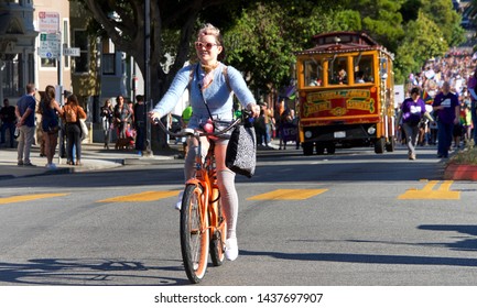 San Francisco, CA - June 28, 2019: Unidentified Participants In The 16th Annual Trans March, A Celebration Of Trans And Gender Non-conforming People.