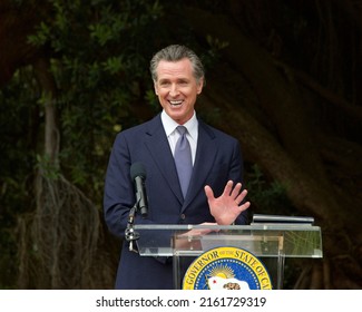 San Francisco, CA - May 27, 2022: Governor Gavin Newsom At The California And New Zealand Partner To Advance Global Climate Leadership Press Conference.