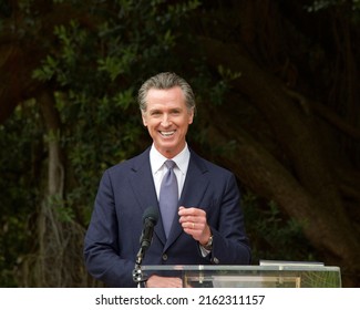 San Francisco, CA - May 27, 2022: Governor Gavin Newsom At The California And New Zealand Partner To Advance Global Climate Leadership Press Conference.