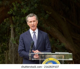 San Francisco, CA - May 27, 2022: Governor Gavin Newsom At The California And New Zealand Partner To Advance Global Climate Leadership Press Conference.