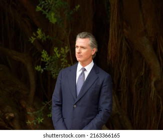 San Francisco, CA - May 27, 2022: Governor Gavin Newsom At The California And New Zealand Partner To Advance Global Climate Leadership Press Conference.