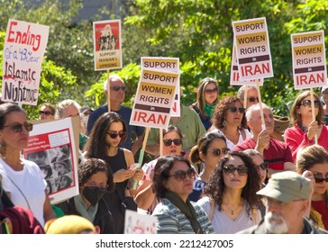 San Francisco, CA - Oct 8, 2022: Participants At Rise Up For Abortion Bay Area Organized Women's Reproductive Rights Rally At Union Square In San Francisco.
