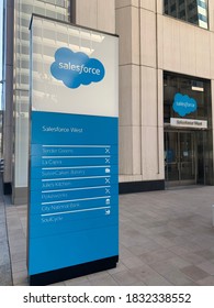 San Francisco Ca October 10 2020: Salesforce Building Entrance