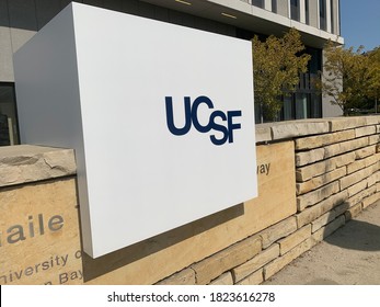 San Francisco Ca September 26 2020:University Of California San Francisco Entrance Sign At Mission Bay Campus