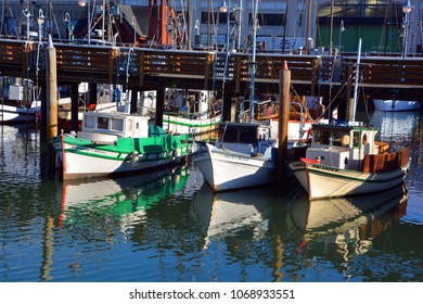 SAN FRANCISCO CA USA APRIL 15 2015: Marina of Fisherman's Wharf is a neighborhood and popular tourist attraction in San Francisco, California. 