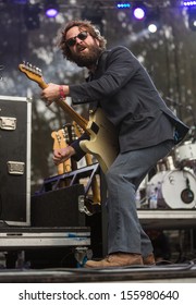 San Francisco, CA USA - August 11, 2013: Taylor Goldsmith Of Dawes Performing At The 2013 Outside Lands Music Festival In Golden Gate Park. 