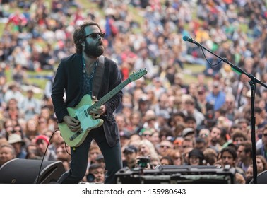 San Francisco, CA USA - August 11, 2013: Taylor Goldsmith Of Dawes Performing At The 2013 Outside Lands Music Festival In Golden Gate Park. 