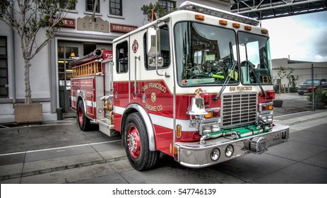 San Francisco, CA, USA - August 3, 2014:  San Francisco Fire Truck