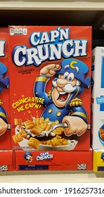 San Francisco, CA, USA 
February 13, 2021
Cap'n Crunch Cereal Box On A Shelf.