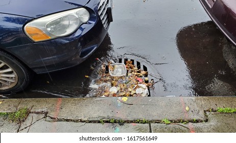 San Francisco, CA USA
January 16, 2020
Trash Going Down The Storm Drain.