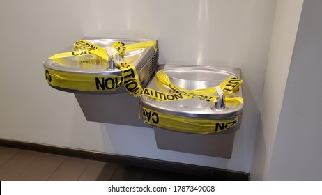 San Francisco, CA USA
July 31, 2020
Drinking Fountain Raped With Hazard Tape 