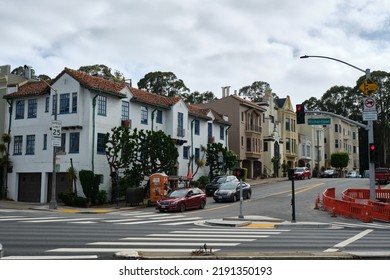 San Francisco, CA  USA - Jun 2022: Street Corner In San Francisco