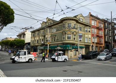 San Francisco, CA  USA - Jun 2022: Street Corner In San Francisco