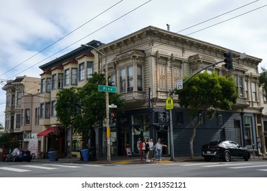 San Francisco, CA  USA - Jun 2022: Street Corner In San Francisco's Japan Town