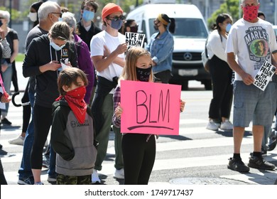 San Francisco, CA / USA - June 1 2020: Child Holds A Black Lives Matter Sign During SF NAACP 